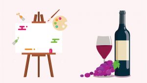paint-and-sip event banner